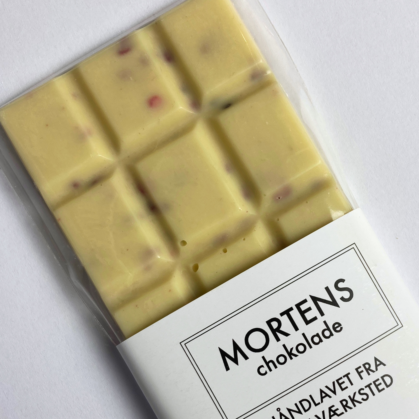 Hvid chokolade med hindbær