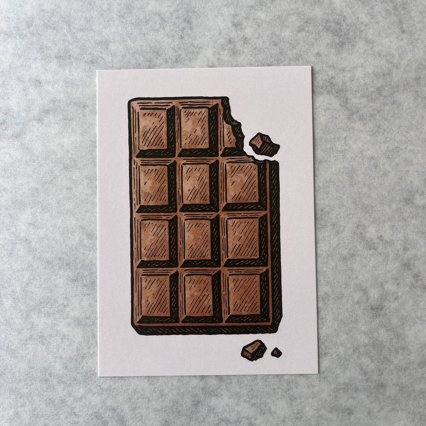 Postkort - Chokoladeplade