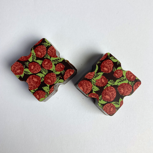 Mørk chokolade med hindbær og chili - 2 stk.