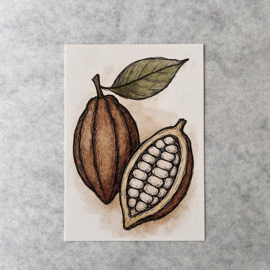 Postkort - Kakaobønne