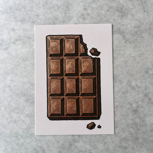 Postkort - Chokoladeplade